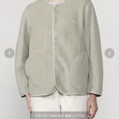 DANTON フリース ノーカラージャケット　38サイズ