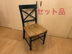 カントリー調　木製チェア　ダイニングチェア　アームレスチェア　デスクチェア