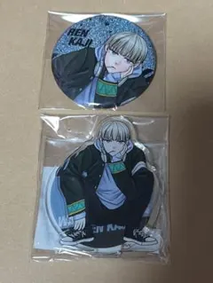 WIND BREAKER展　梶蓮　アクリルスタンド　グリッター缶バッジ