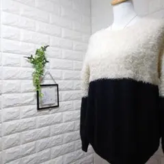 イング【M】レディース トップス ニット 切替 ボア