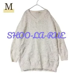 SHOO-LA-RUE 長袖ニット Vネックセーター M ホワイト