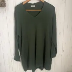 HEART MARKET オリーブグリーン Vネック ニット