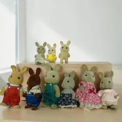 廃盤品 初期 シルバニア ブラウンウサギ　他　うさぎ　まとめ売り　ベビー