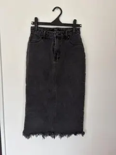 ブラックデニム ロングスカート