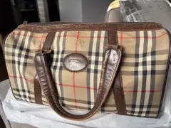 Burberry チェック柄 ボストンバッグ