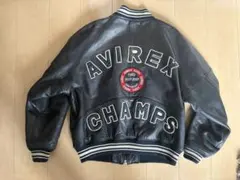AVIREX 50周年記念モデル 刺繍　本革 レザー スタジャン アーチロゴのサムネイル