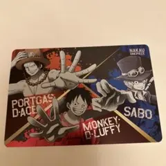 ワンピース　なか卯　描き下ろし　メタリックカード　ルフィ エース サボ