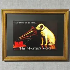 ニッパー His Master's Voice ブリキ看板 蓄音機 レコードのサムネイル