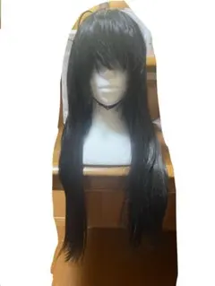 コスプレウィッグ　ロングウィッグ　黒　ブラックのサムネイル