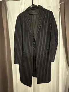 アーバンリサーチ ネイビー ストライプ チェスターコート