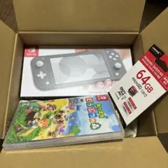 新品未使用任天堂 ニンテンドースイッチライト グレーあつまれどうぶつの森セット