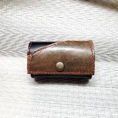 本革　小銭入れ　レザークラフト　ハンドメイド