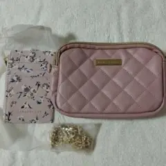 感謝SALE】MERCURYDUO ダブルジップチェーンバッグ・花柄マルチケース