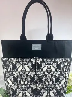 ポケットいっぱいトートバッグL【猫ちゃん】