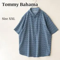 Tommy Bahama パームツリー総柄 半袖シャツ ブルー XXLのサムネイル