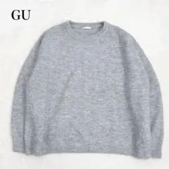 GU パフィータッチクルーネックセーター 長袖ニット ゆったり 大きいサイズ