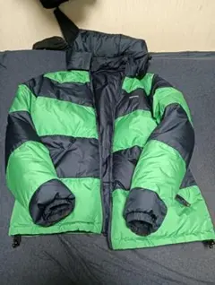Supreme ダウンジャケット M 緑・ネイビーストライプ
