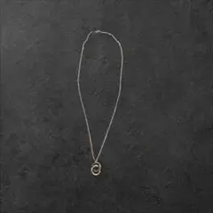 シルバーネックレス 2つのリングデザイン
