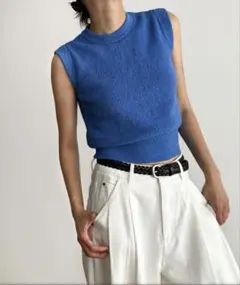 【CANAL JEAN】 El mar コットンリネンニットタンクのサムネイル