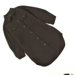 ジーユー ロングCPOジャケット ポケット フロントボタン 無地 カジュアル M