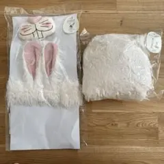 3coins うさぎロンパース80-90 カチューム&スティックセット
