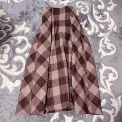 GRL ツイードチェックロングフレアスカート tu1442