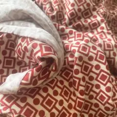 幾何学柄の綿ニット3.3m