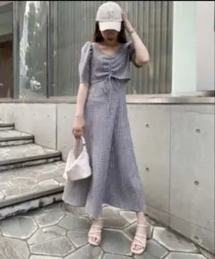 ナイスクラップ　しぼしぼマルチウェイセットアップワンピース