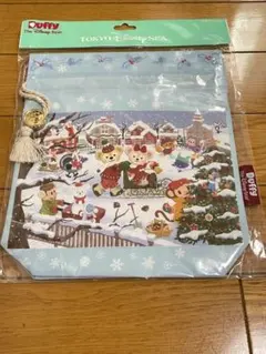 新品 未開封 巾着 ディズニーシー Duffy ダッフィー クリスマス