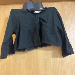 HusHusHブラック カーディガン 90サイズのサムネイル