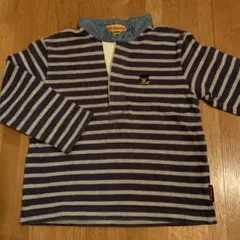 ミキハウス DOUBLE.B 長袖カットソー 90 ストライプ