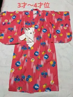 <値下げ>キッズ浴衣　3才〜4才
