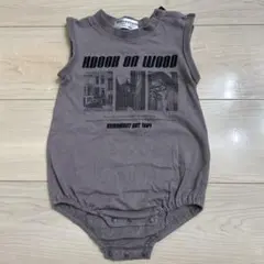 RRmoment ルルモーメント ノースリーブロンパース 70~80 グレー