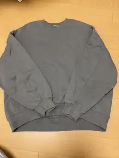 GU スウェット プルオーバー 長袖 スウェット 無地 トレーナー グレー