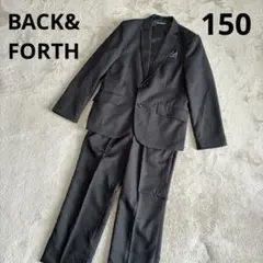 美品 BACK&FORTH フォーマルスーツ 150 ブラックストライプ 卒業式