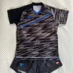 卓球ウェアセット グレー迷彩 Vネック