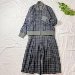 LISA LISA セットアップ ジャケット パンツ チェック柄【M】kd304