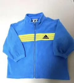 adidas 青 ジップアップ トレーナー