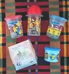 ポケットモンスターのプラスチックカップストックコンテナ製品5点セット