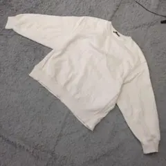 ★b2791 ZARA ザラ【M】アイボリー 裏起毛スウェットトレーナー