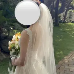 ウェディングベール レース装飾 1度使用
