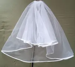 美品 花嫁ベール ブライダル コーム付き ショート 白 花嫁用品 優雅 結婚式