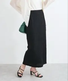 VIS／膨れジャガードナロースカート
