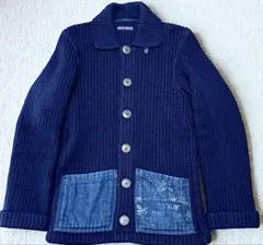 キムタク着 ハリラン ラブジェネ ニットカーディガン BLUE BLUEのサムネイル