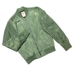 291295=HOMME　フライトジャケット　オリーブグリーン　ペイズリー裏地