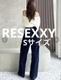 RESEXXY バックリボンデニムパンツ インディゴ