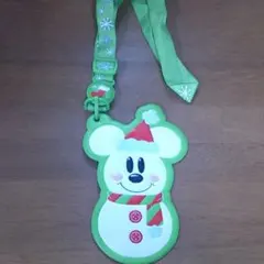 雪だるまミッキー パスケース ディズニー クリスマス