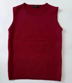 COMME CA ISM 赤 ノースリーブセーター