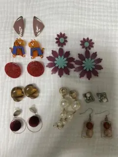 ユニークデザイン ピアス9セット　まとめ売り