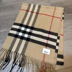 BURBERRY チェックマフラー カシミヤ　約180cm x 30cm